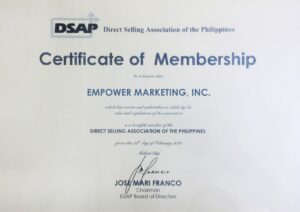 DSAP Certificate of Membership